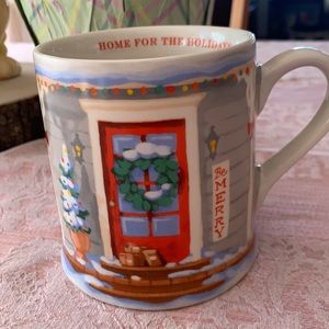 Mug Home for the holiday big porch dog so cute